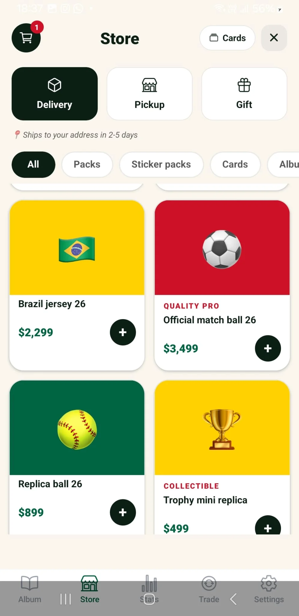 Packs at midnight, packs as gifts.